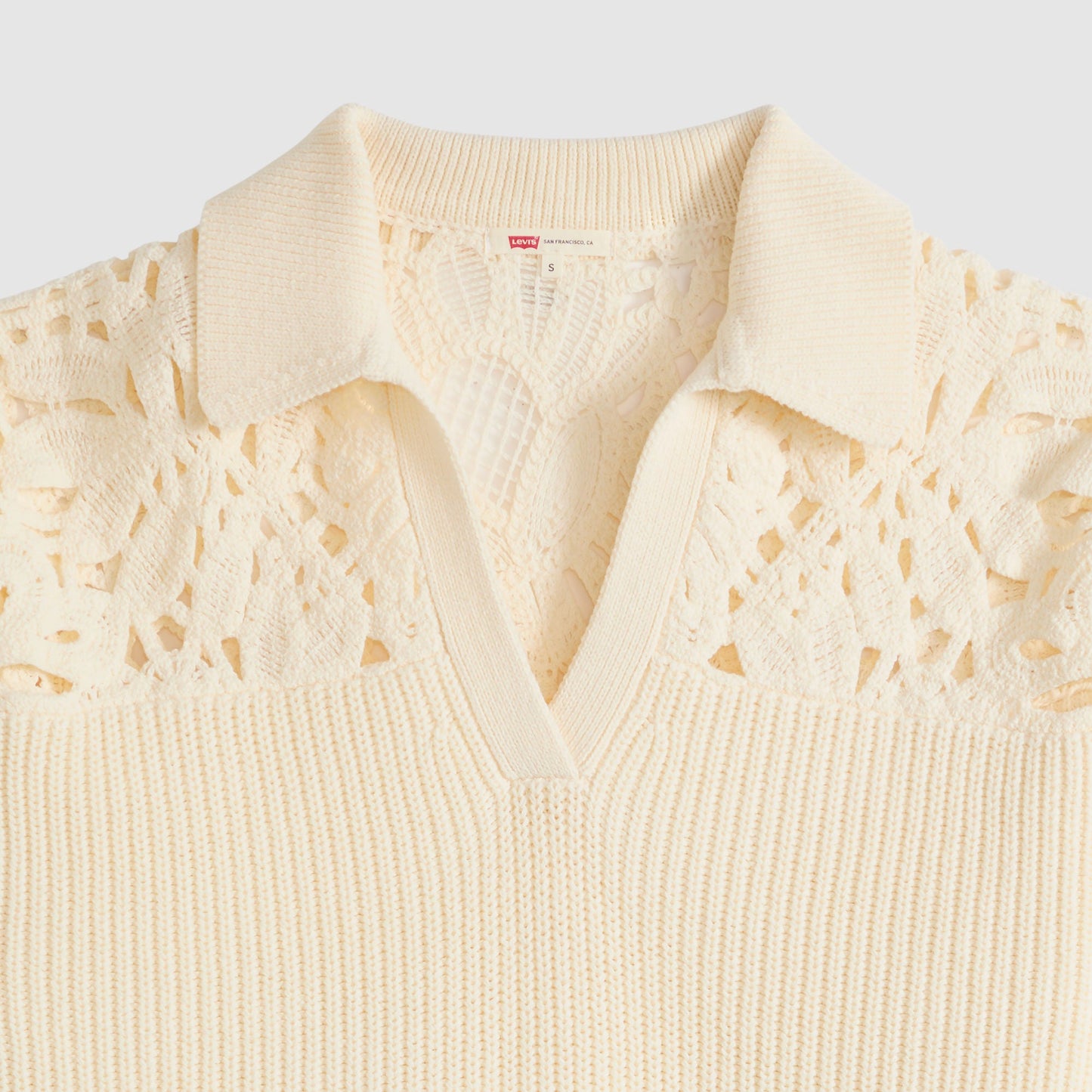 비앙카 크로셰 폴로 스웨터