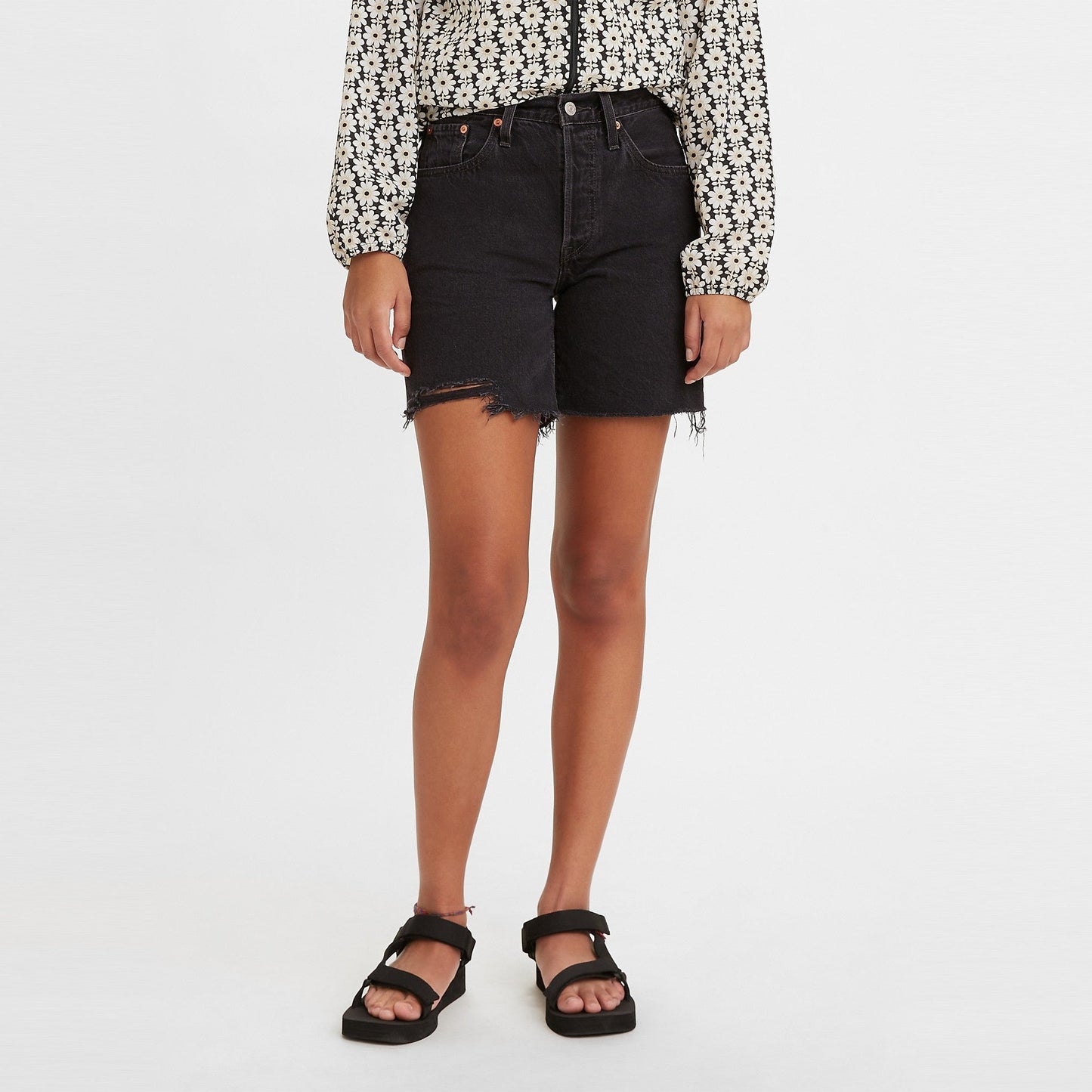 501® 오리지널 하이라이즈 미드타이 진 쇼츠