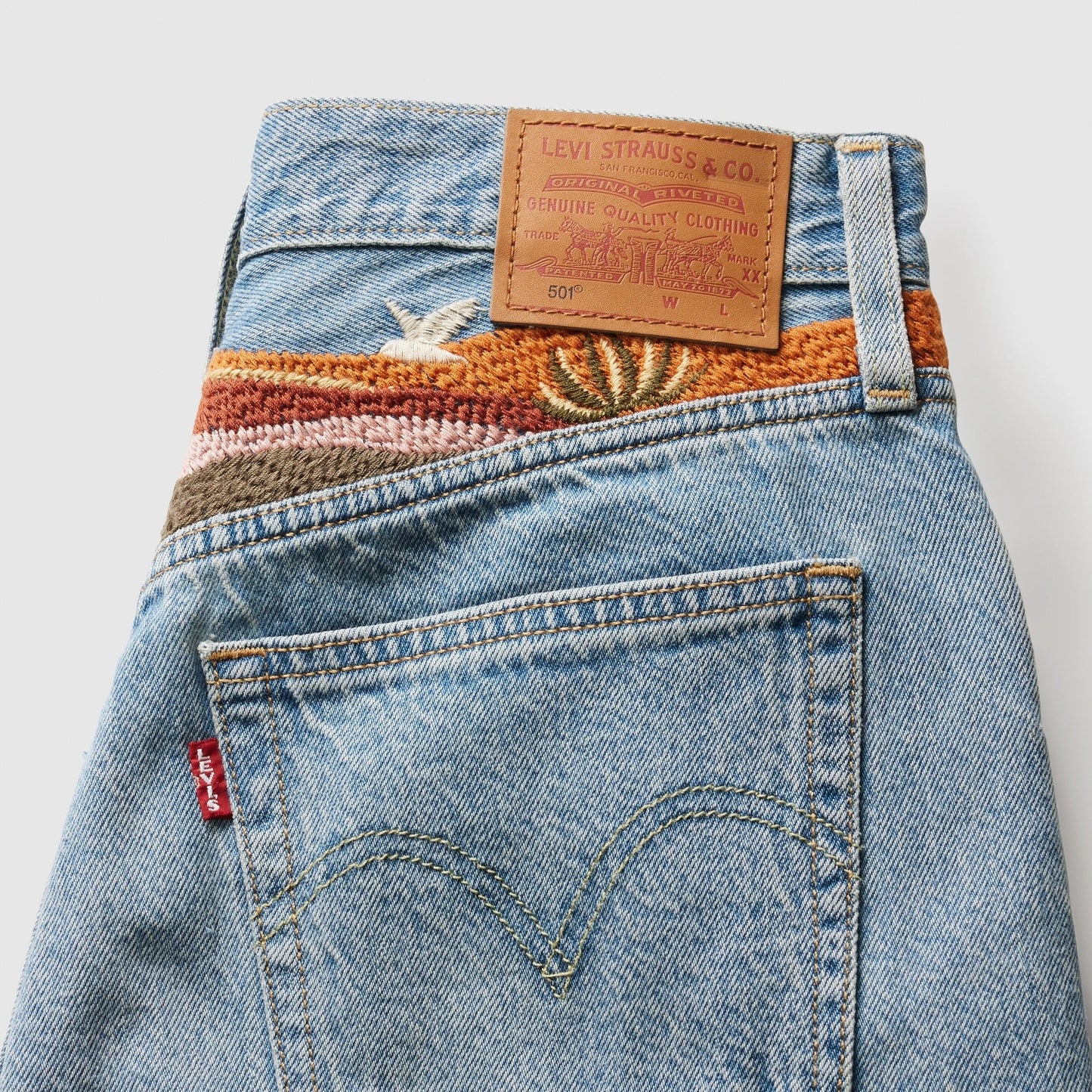 501® 오리지널 하이라이즈 미드타이 진 쇼츠