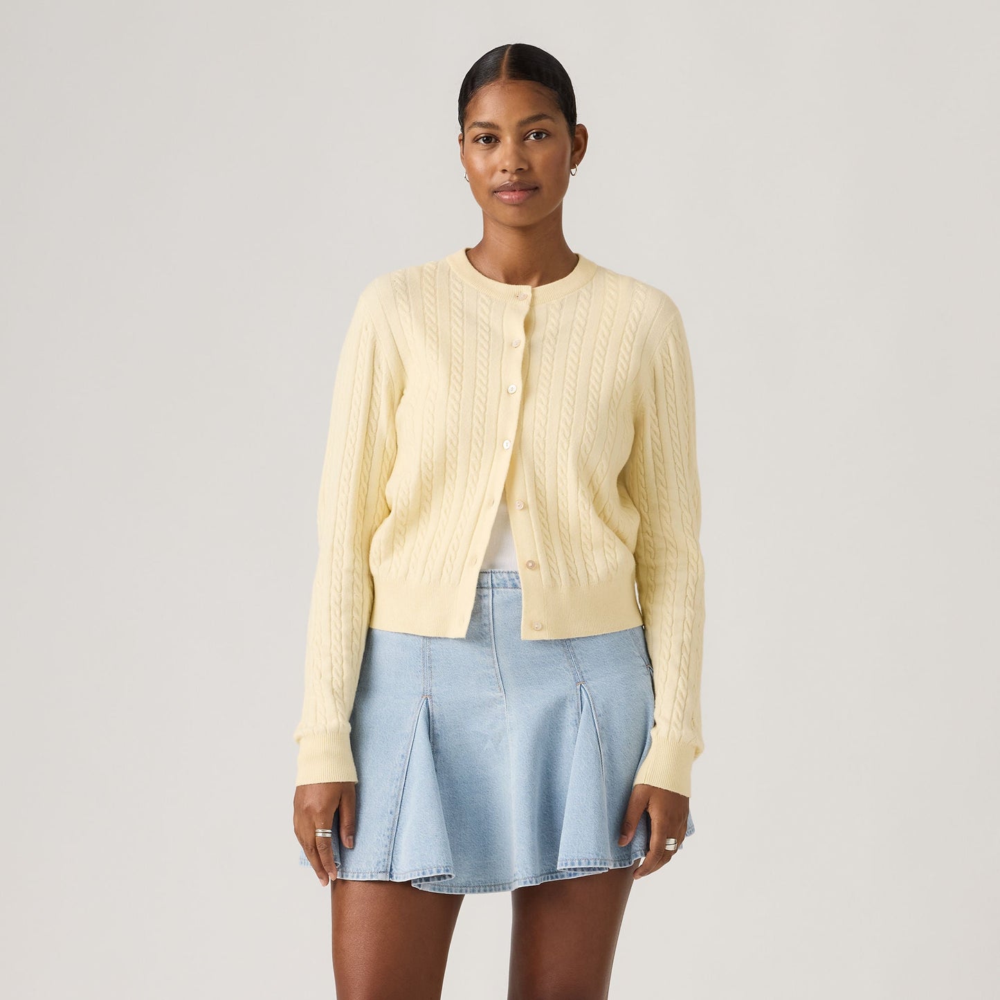 슈퍼소프트 크루넥 가디건