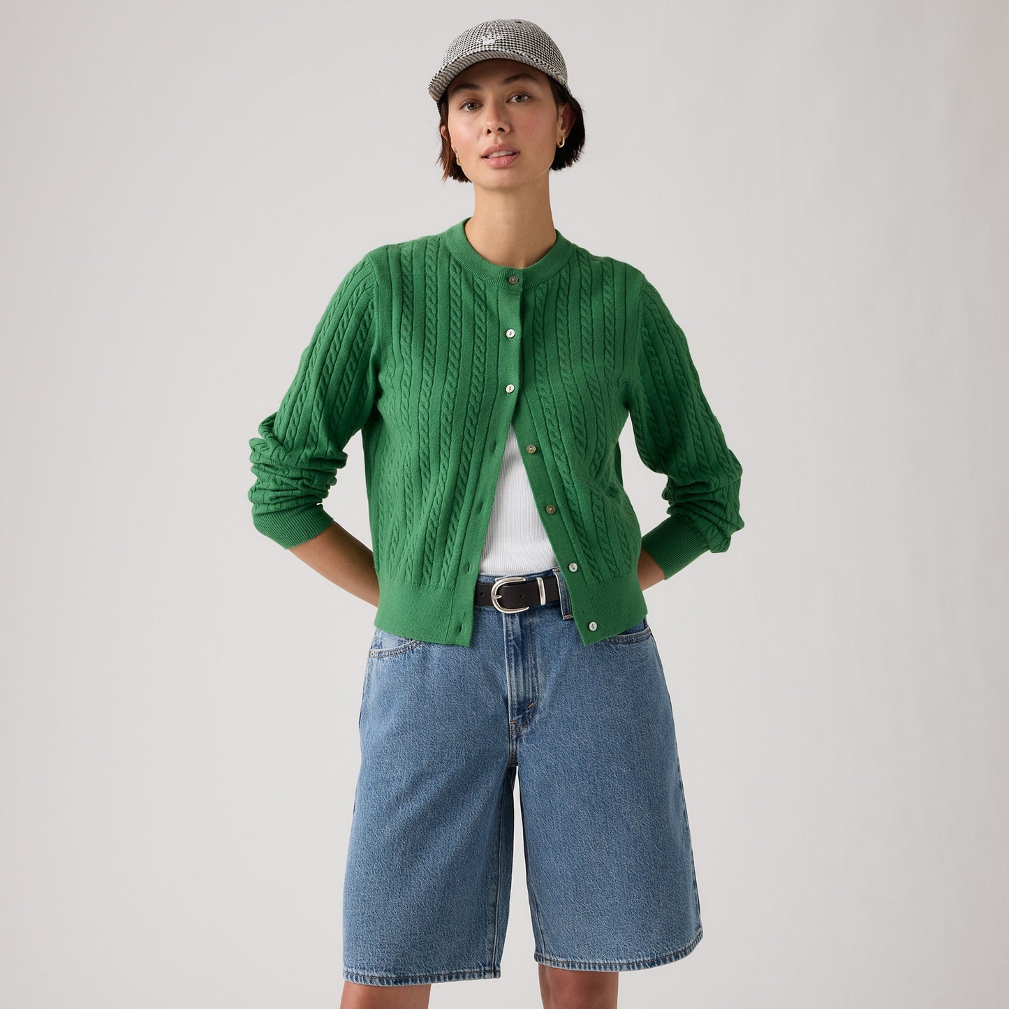 슈퍼소프트 크루넥 가디건