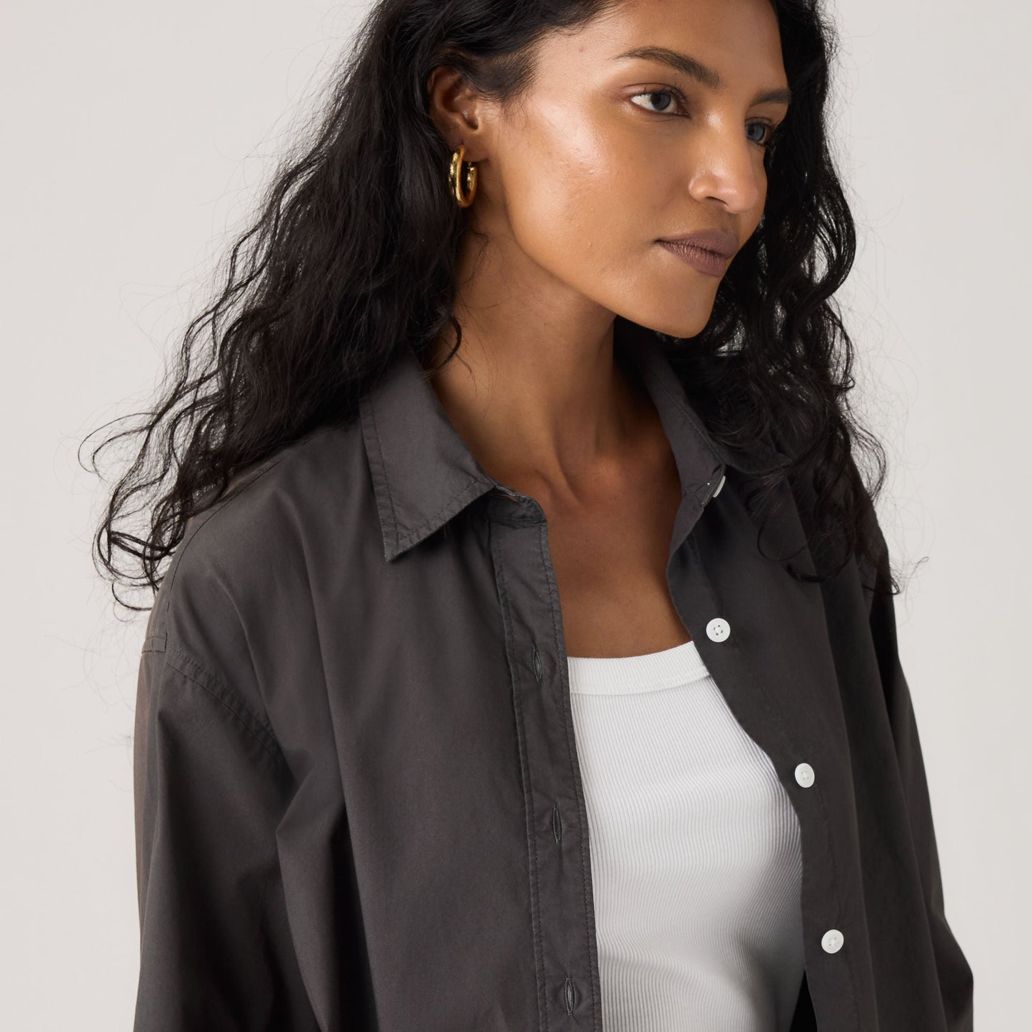 크롭 할리 셔츠