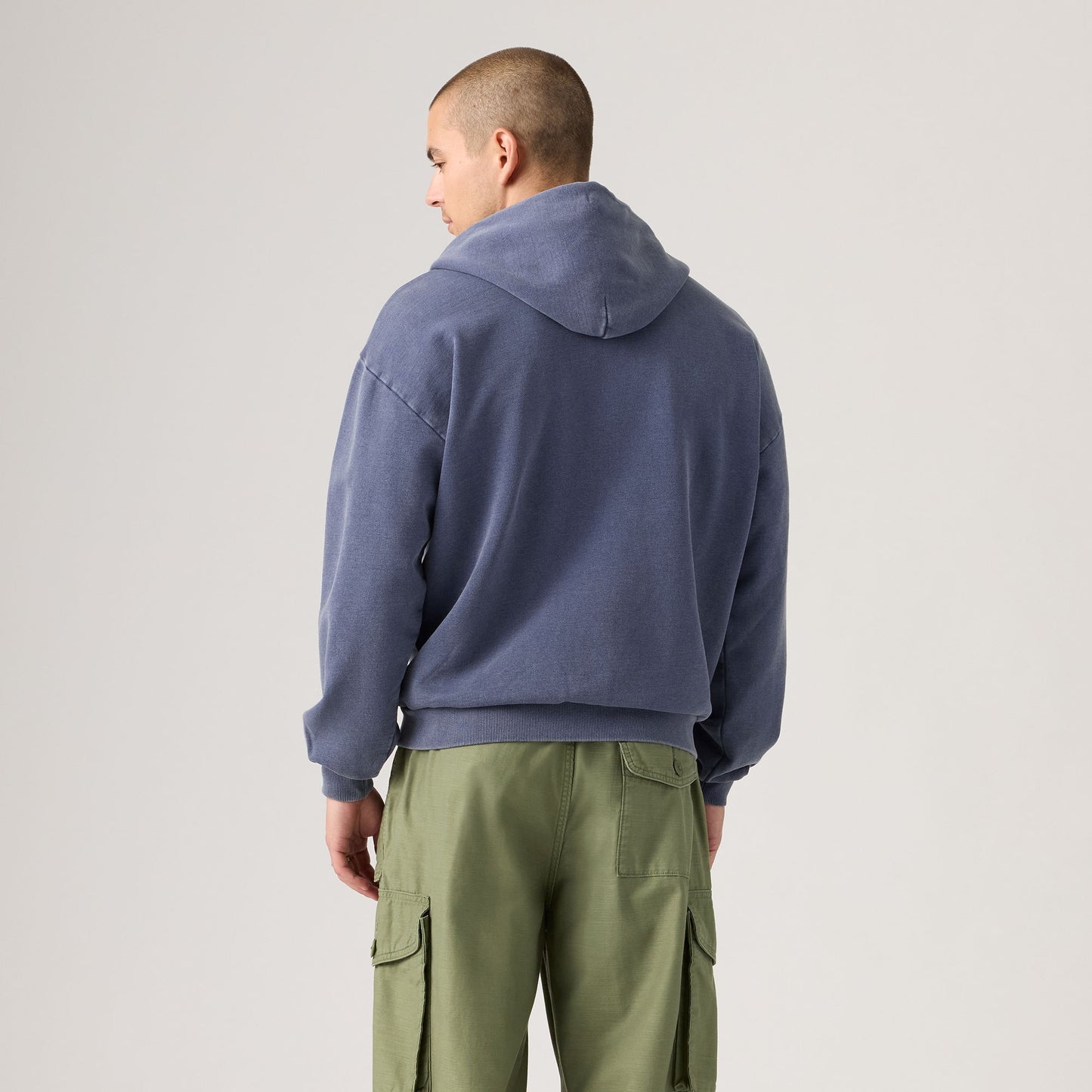 투홀스 크롭 집업 스웻셔츠