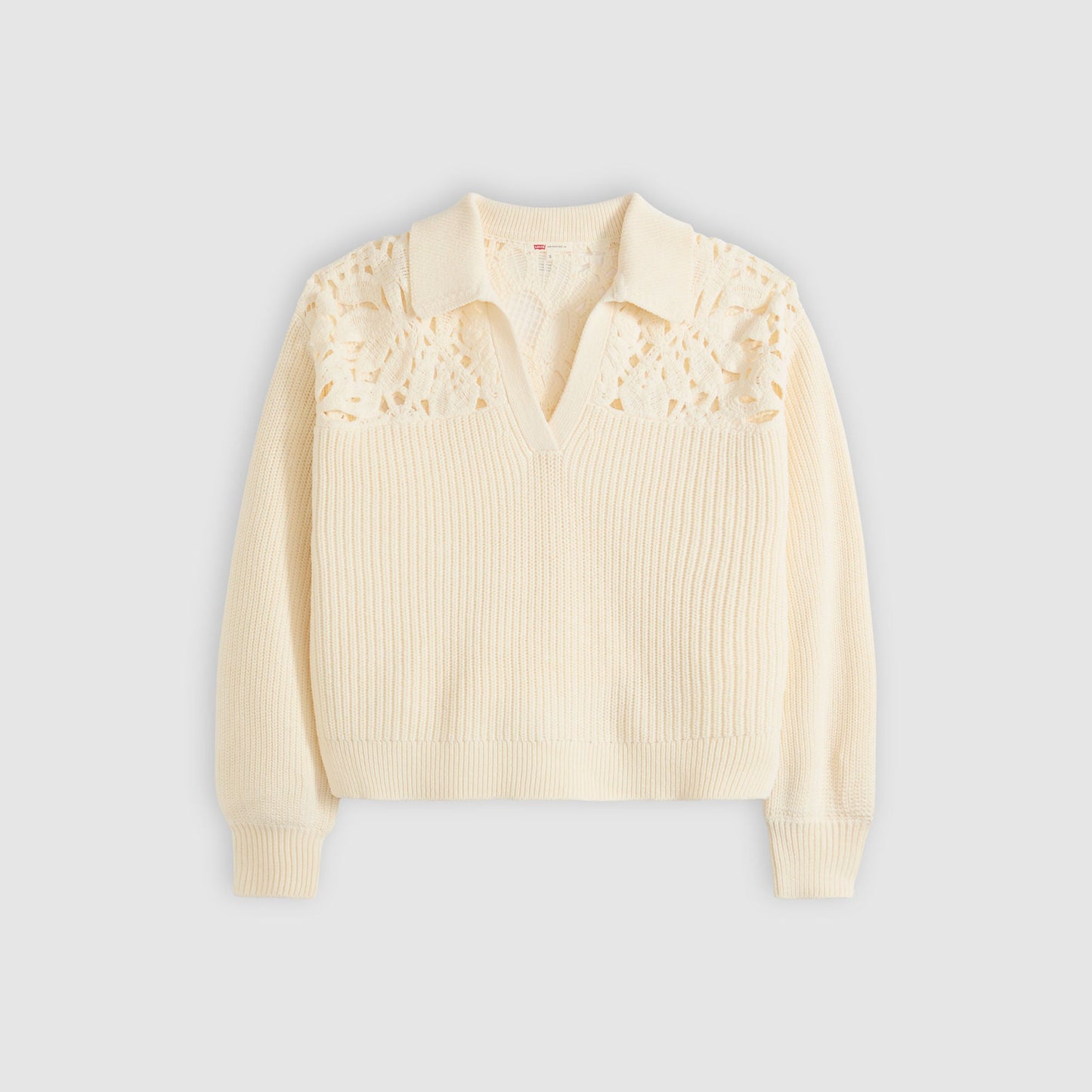 비앙카 크로셰 폴로 스웨터