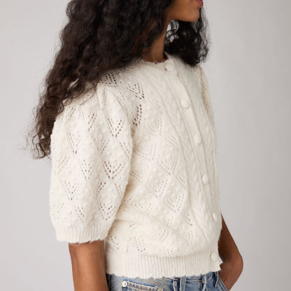 Levi's® Women's Pauline Pointelle Short-Sleeve Cardigan