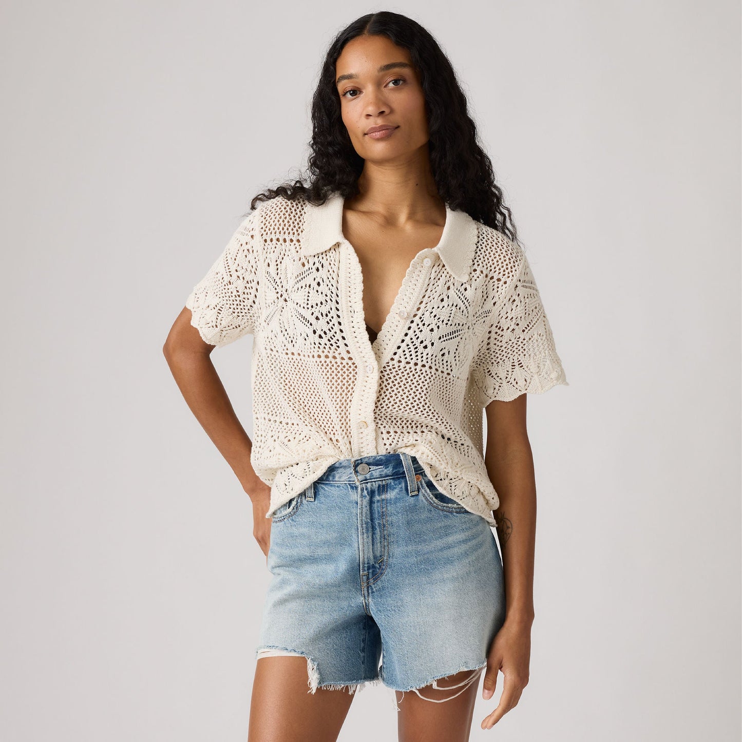 Levi's® Women's Susanna Floral Crochet Shirt