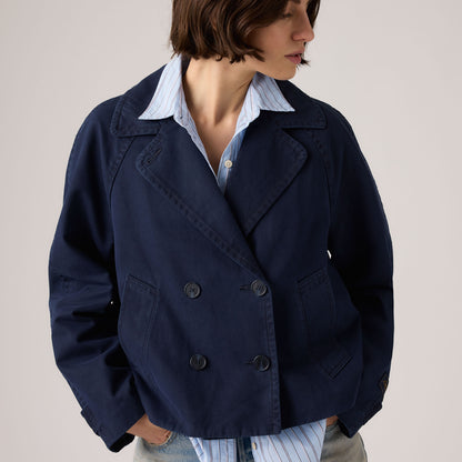 브리 크롭 스윙 트렌치 자켓