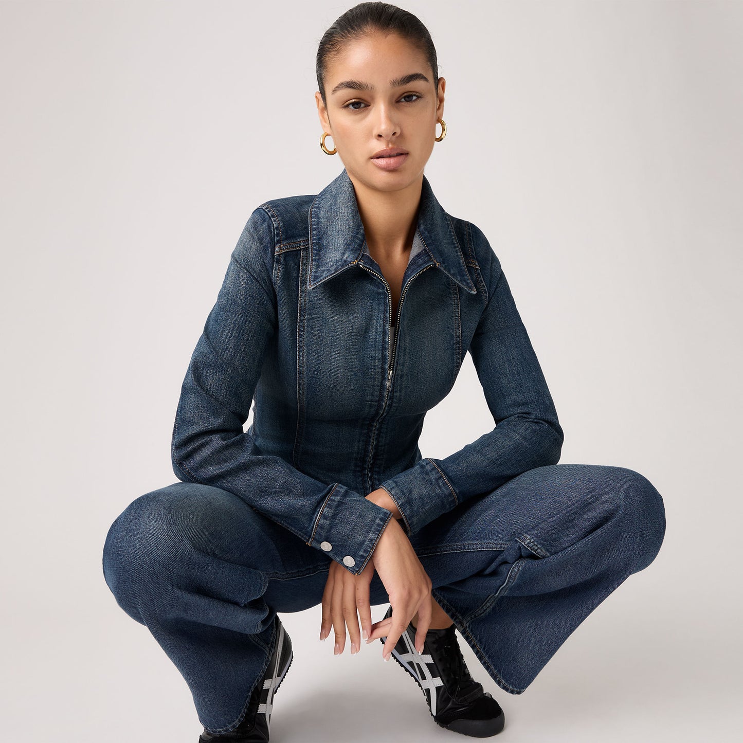 스트레치 피티드 트러커 자켓