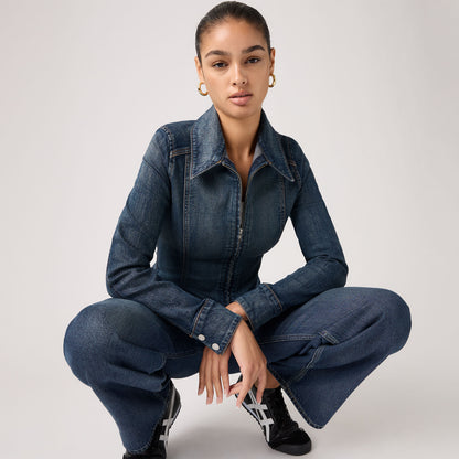 스트레치 피티드 트러커 자켓