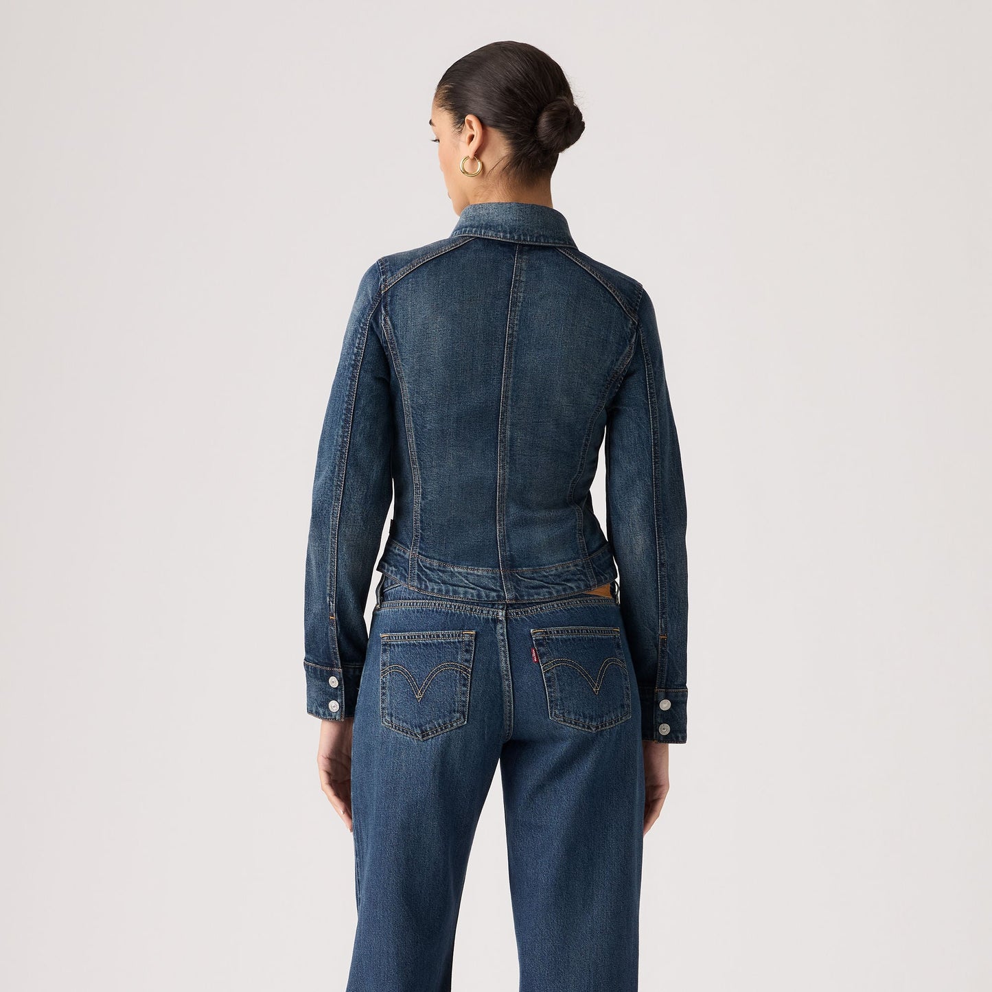 스트레치 피티드 트러커 자켓