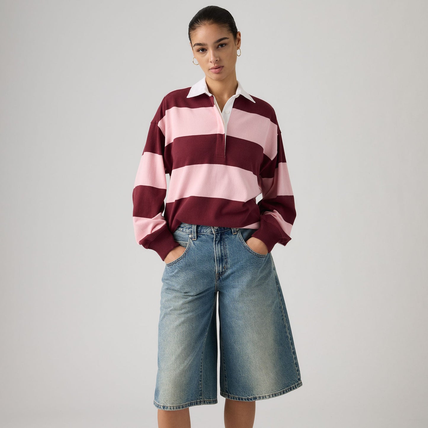 리니 럭비 롱슬리브 티