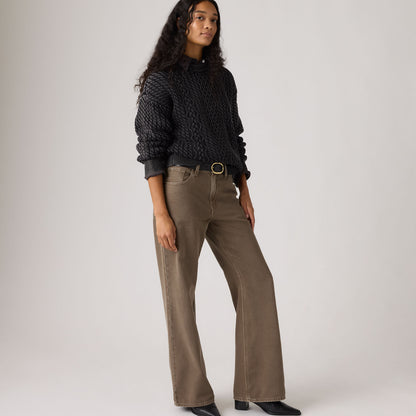 레일라 케이블 크루넥 스웨터