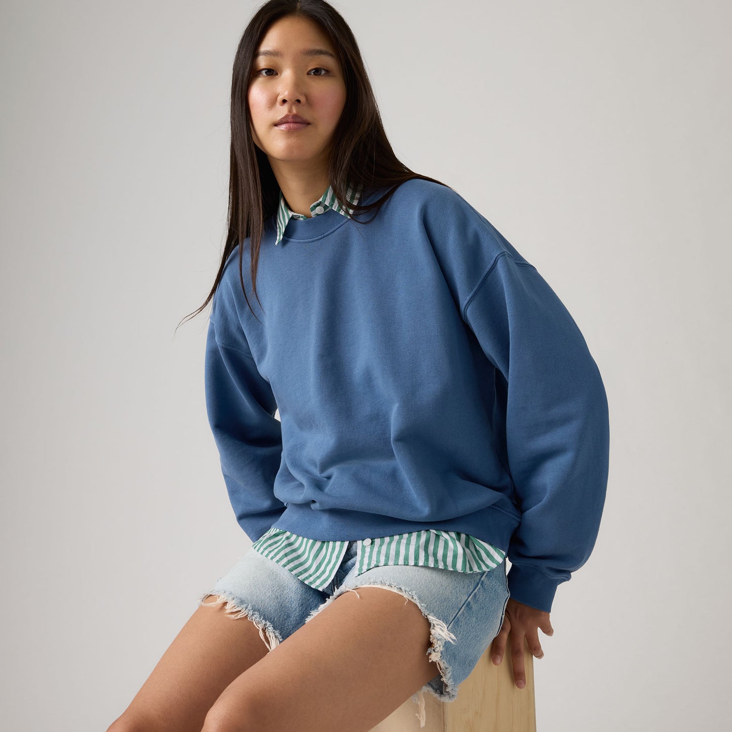 빈티지 박시 스웻셔츠