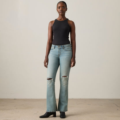 로우 슬림 부츠 진