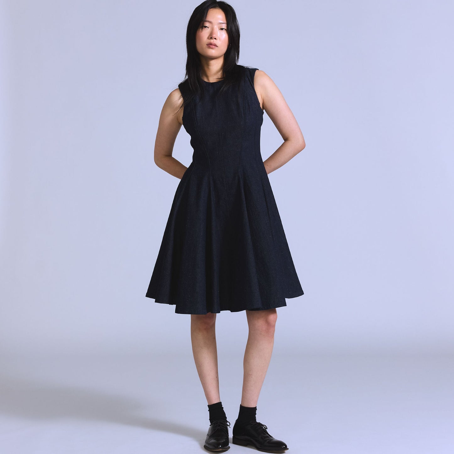 BLUETAB™ 데님 플레어 드레스