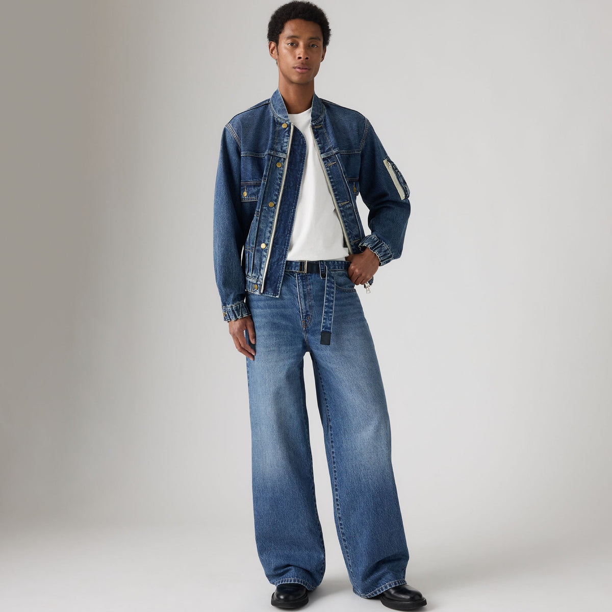 Levi's® x Sacai 벨티드 와이드 팬츠
