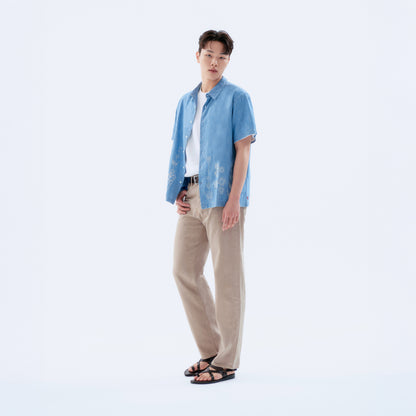 박시 크롭 숏슬립 셔츠