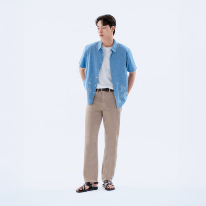 박시 크롭 숏슬립 셔츠