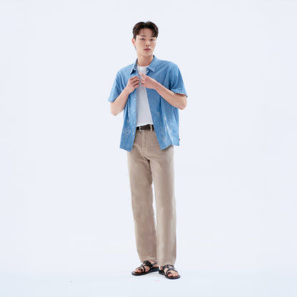 박시 크롭 숏슬립 셔츠