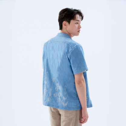 박시 크롭 숏슬립 셔츠