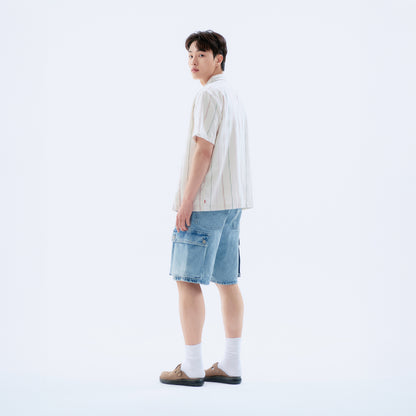 박시 크롭 숏슬립 셔츠