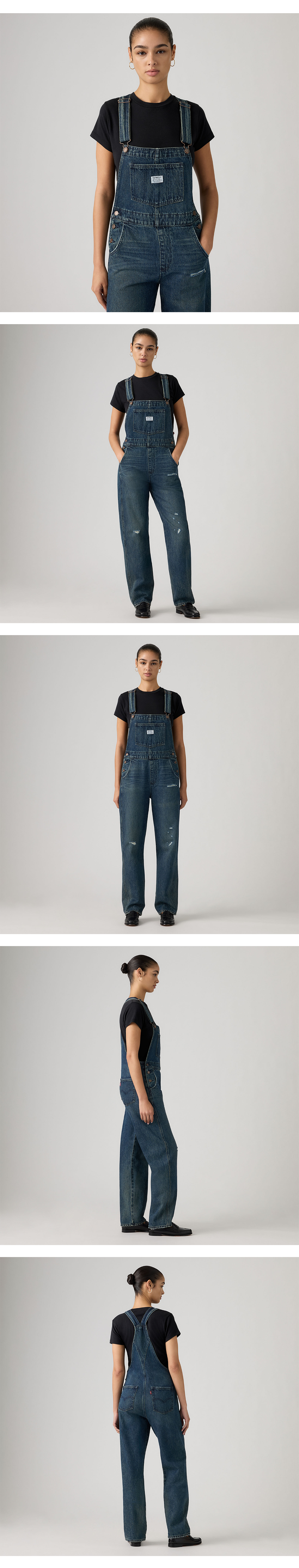 빈티지 데님 오버롤