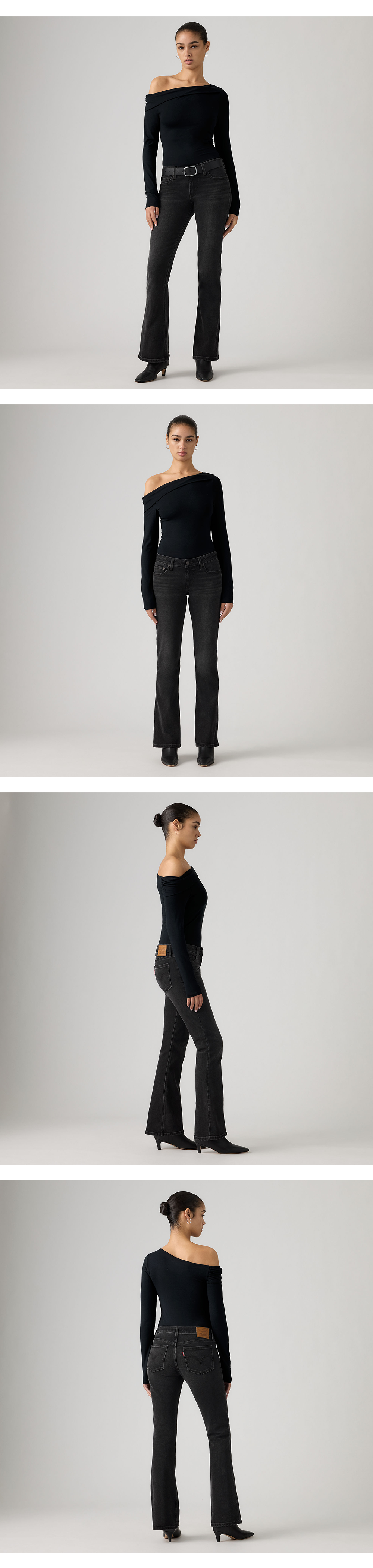 로우 슬림 부츠 진