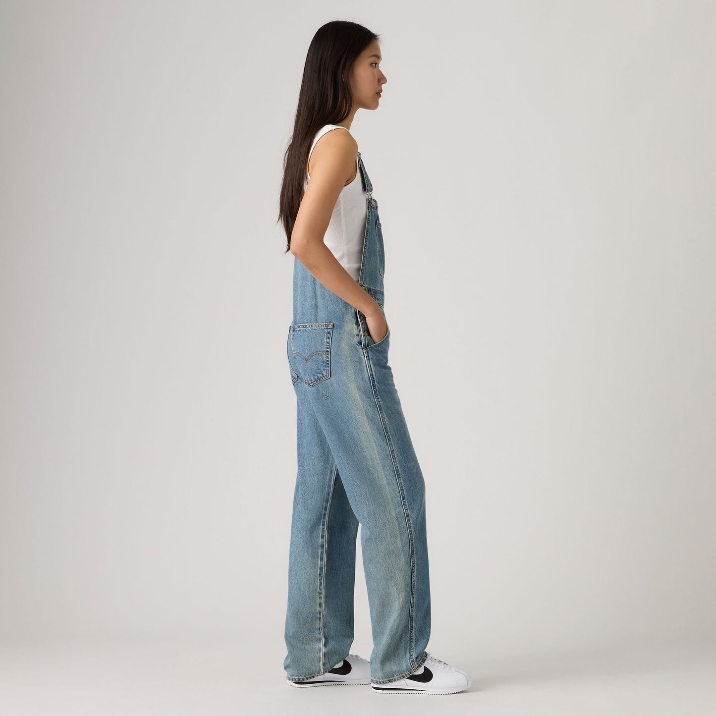 빈티지 데님 오버롤