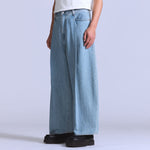 BLUETAB™ 와이드레그 플리츠 크롭 진