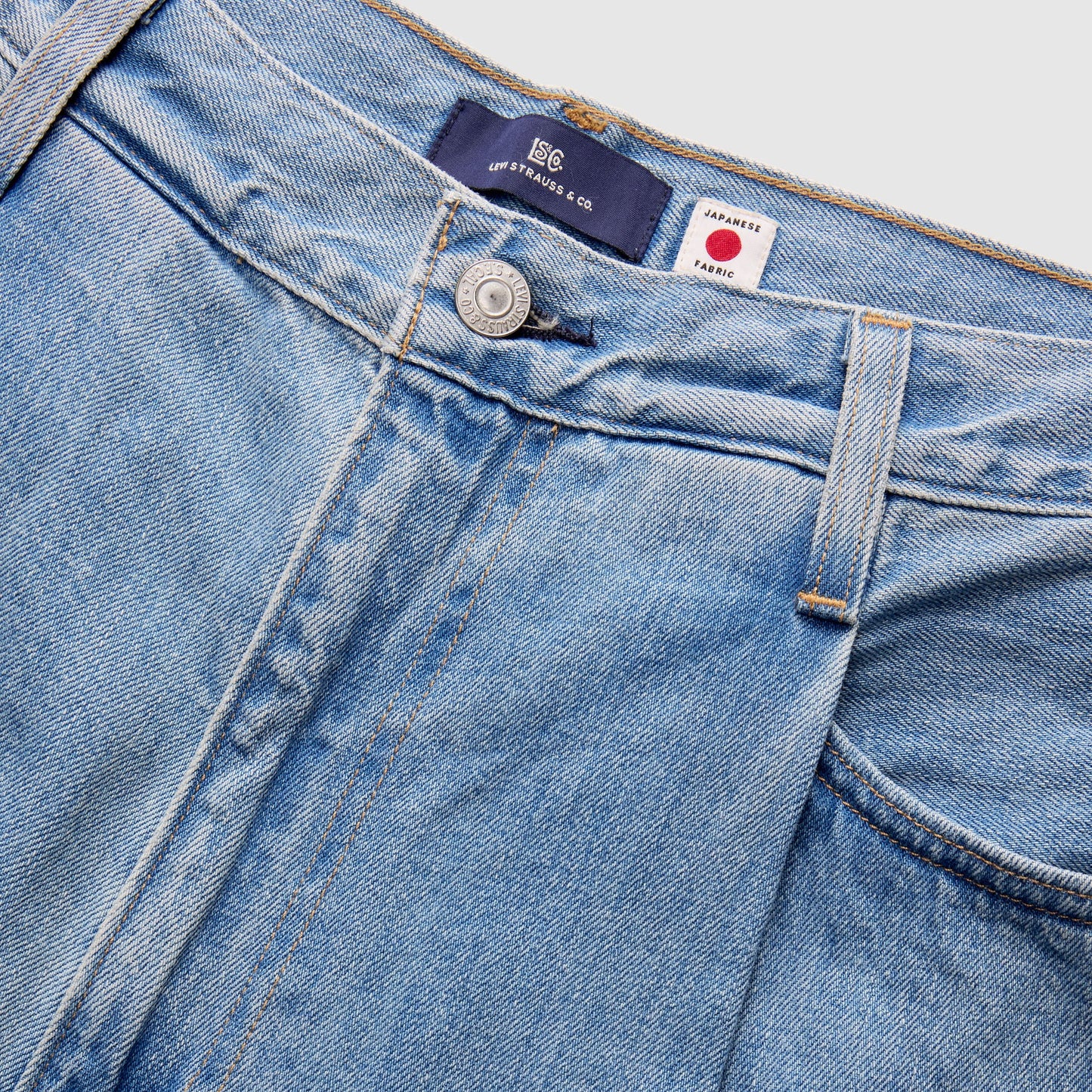 BLUETAB™ 와이드레그 플리츠 크롭 진