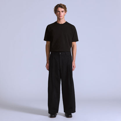 BLUETAB™ 와이드레그 플리츠 크롭 진