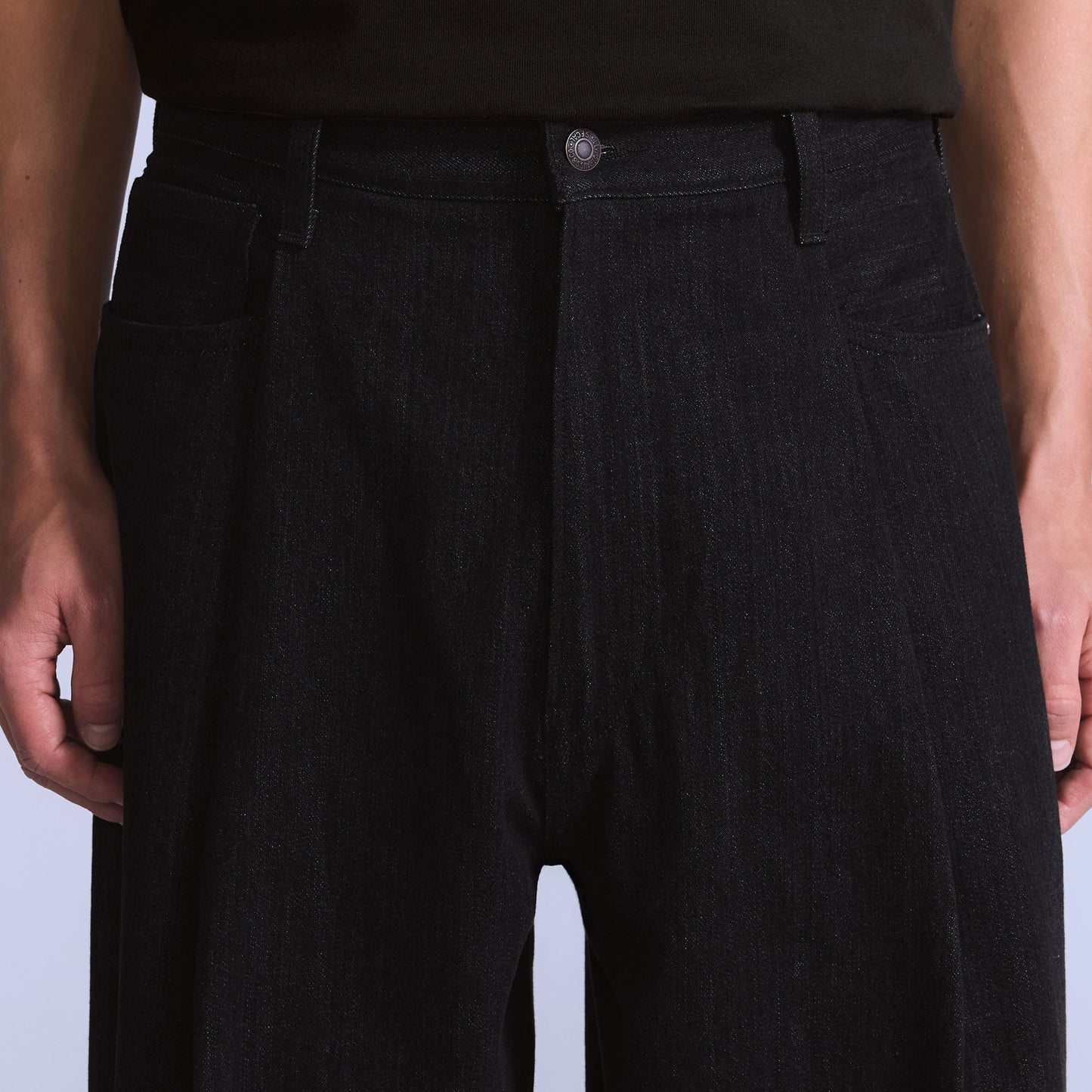 BLUETAB™ 와이드레그 플리츠 크롭 진