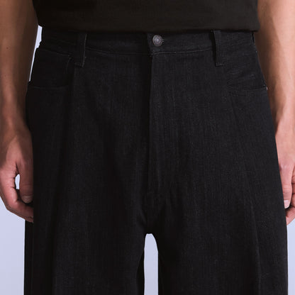 BLUETAB™ 와이드레그 플리츠 크롭 진