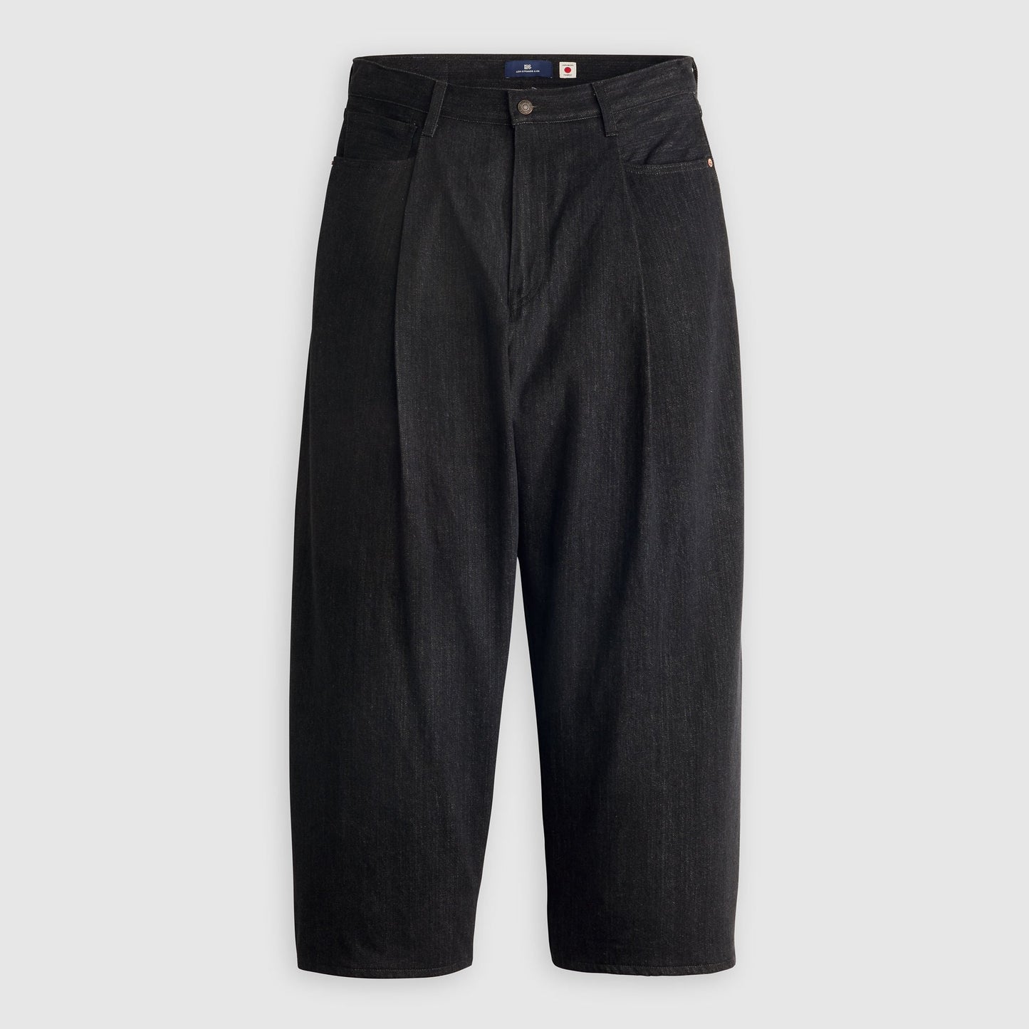 BLUETAB™ 와이드레그 플리츠 크롭 진