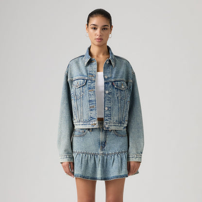 크롭 '90s 트러커 자켓