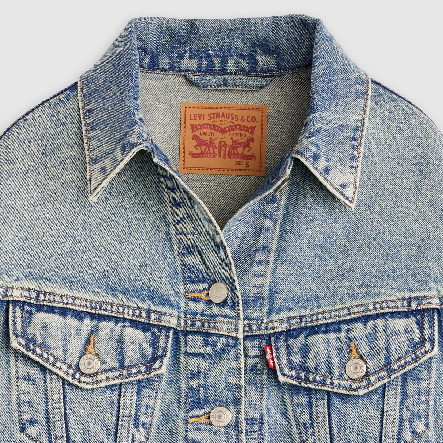 크롭 '90s 트러커 자켓